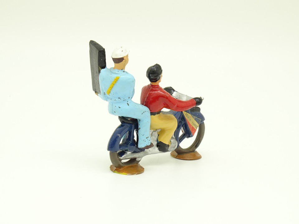 Figurine Tour De France Salza 1/32 - Moto Verte Et Photographe - Aluminium