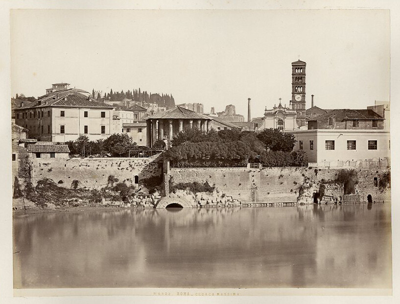 Photo Rome Roma Italia Original Album Print Italy circa 1880