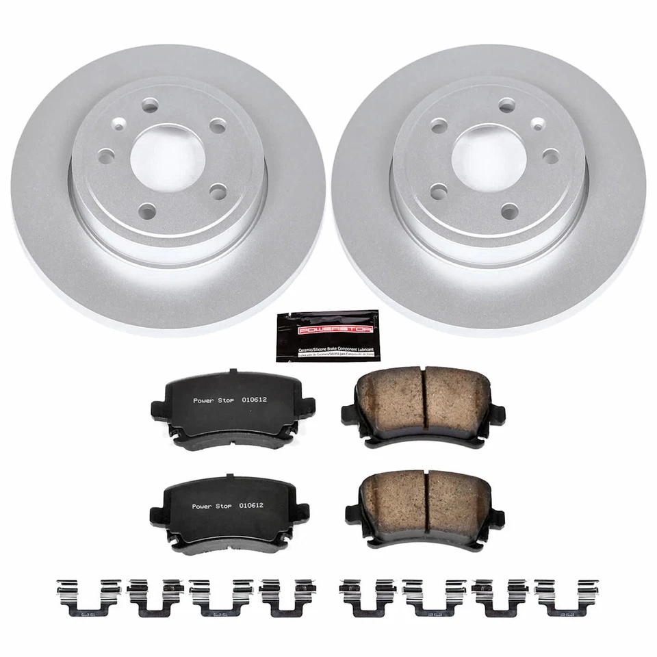 Juego de 2 ruedas CRK4624 Powerstop disco de freno y kits de pastillas traseras para Audi A4 Quattro Foto 3 de 3