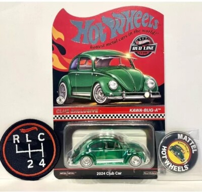 2024 Hot Wheels RLC Exclusive Kawa-Bug-A Membership Car Patch Button Green NOC 