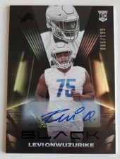 2021 Panini Black Levi Onwuzurike Detroit Lions Auto #162 RC 085/199