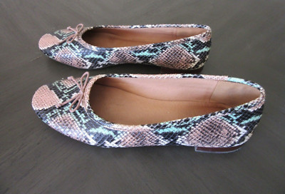 Madewell Multicolor Snake Print Ballet Flats Slip On Size 8.5 Good Condition
