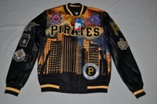 PRO STANDARD Men's PITTSBURGH PIRATES BLACK  REMIX  Varsity Jacket NEW ALL SIZES