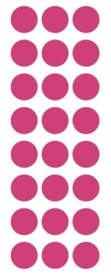 1'' Hot Pink Round Label Dots Stickers Color Coding Inventory 1 Inch Dot