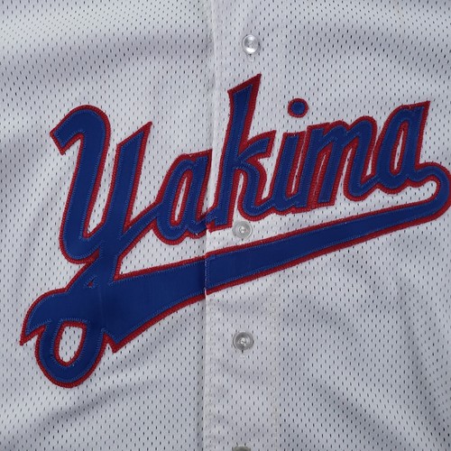 Vintage Yakima Baseball Jersey Men Large White Wilson Spellout MiLB Defunct Team - Picture 2 of 14