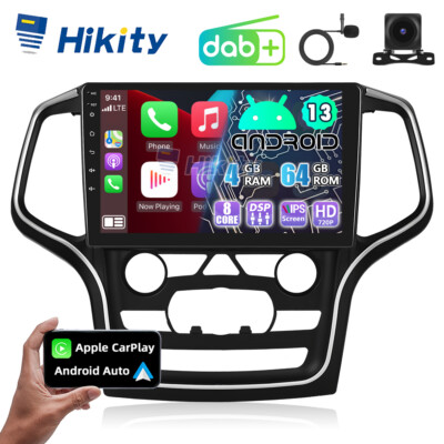 10'' CarPlay Android Radio Für Jeep Grand Cherokee WK2 DAB+ GPS Navi 4+64GB 8Core