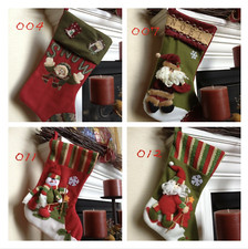 Snowman Santa Cheerful Holiday Christmas Stocking