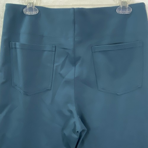 Halara Flex NEW Large High Waisted Back Side Pocket Slight Flare Work Pants Teal - Picture 12 of 16