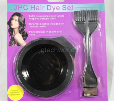 New Hair Color Bleach Dye Brush Mixing Bowl Combo Kit Set Tool Salon 3 US Seller