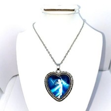 ELSA Frozen Heart Silver-Tone Pendant Necklace