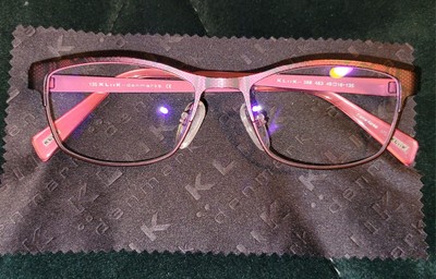 Kliik Denmark 598 463 Wine Lightweight Python Rectangle Eyeglass Frame 49-16-135