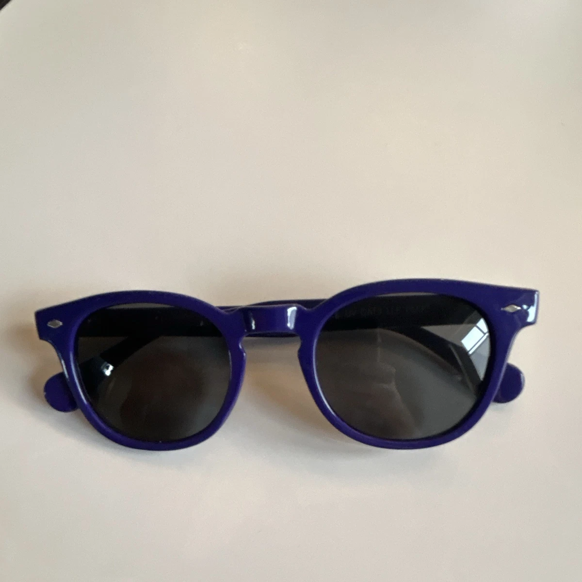 JUST DANCE Jungen Sonnenbrille rund blau, schwarze getönte Kunststoffgläser