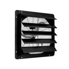 24" Wall Mounted Shutter Exhaust Fan, 3500 CFM Aluminum Blades, 1500 RPM High