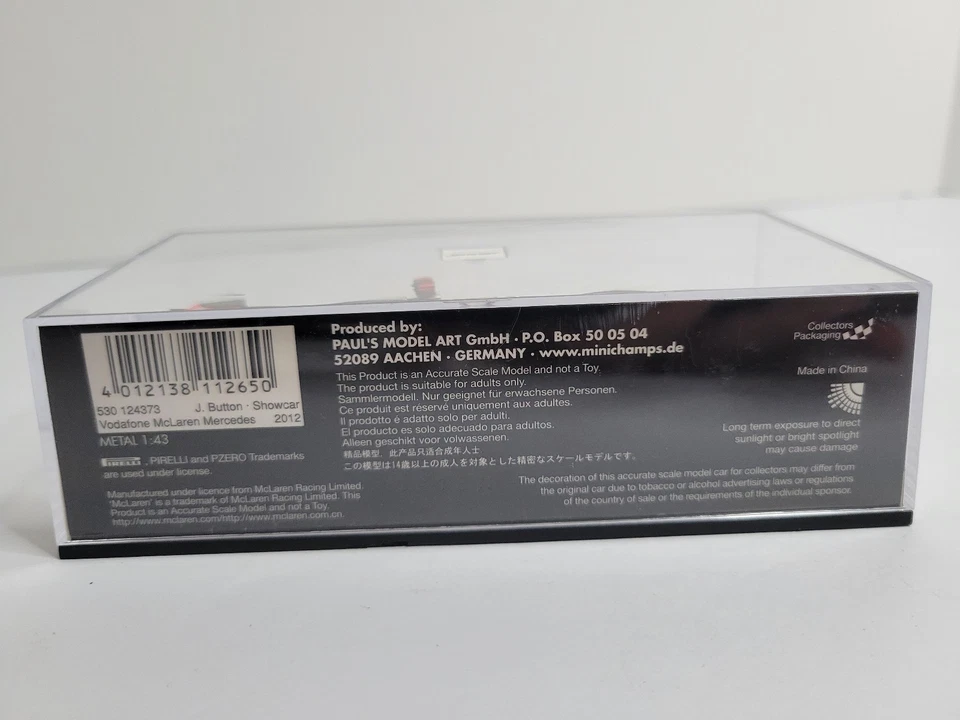Minichamps Vodafone McLaren Mercedes J Button Showcar 2012 1:43 Ed. 43 No. 121 - Image 4 of 4