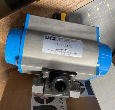 UCI UNIVERSAL COMPONENTS PNEUMATIC BALL VALVE PS-CFM-4TL 1/2''