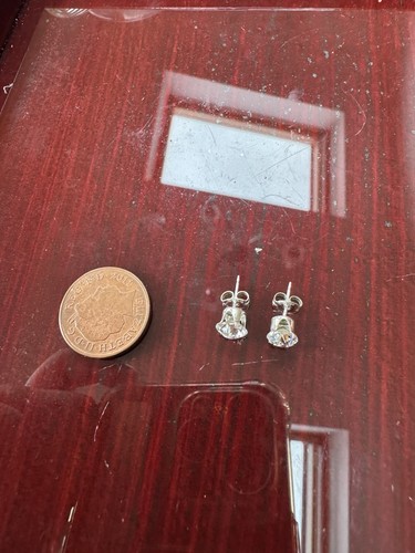 Vintage Sterling Silver Dainty Cubic Zirconia Studs