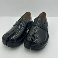 Womens Split Toe Tabi Penny Loafers Sz 40 US 9.5 Lug Sole Platform Goth Chunky