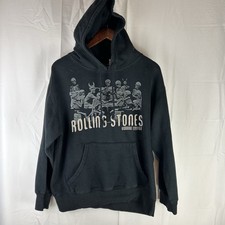 Vintage 90s The Rolling Stones Hoodie Black Voodoo Lounge World Tour Sweatshirt