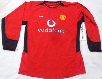 Nike Manchester United 2002-2004 Vodafone Beckham 7 Soccer Shirt Jersey Large