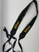 Nikon Adjustable Nylon Neck/Shoulder Camera Strap Black/Yellow For Nikon