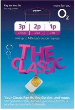 o2 sim card pay as you go Simple Classic 321 Tariff