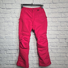 Lands End Squall Snow Ski Pants Girls 16 Short Grow A Longs Pink Magenta Winter