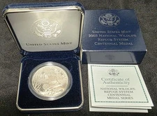 2003-P US Proof National Wildlife Refuge System Centennial Medal ~ Bald Eagle
