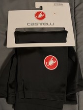 New Castelli Black Lycra Knee Warmers Unisex Size Medium