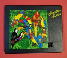 Pussycat Slide Puzzle PARADISE Parrots Art No 80 2938  Germany RARE 49 tiles