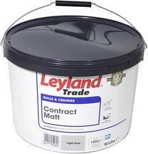 Leyland Trade Contract Matt Emulsion Paint Light Grey 10L 3.70 per litre