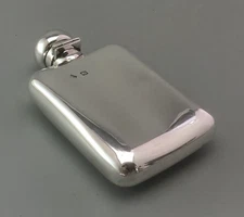 Small Victorian Silver Hip Flask Mappin Brothers London 1896 87g ALZX