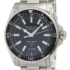 GUCCI Dive Stainless Steel Quartz Mens Watch YA136301A 136.3 BF588041