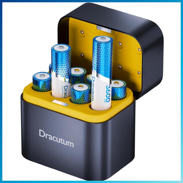Aa Wiederaufladbare Lithium Akkus 8Er Set 1.5V 3600Mwh Mit LadegeräT-image