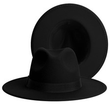 Womens  Mens Fedora Hats, Wide Brim Fedora Hats for Women Men