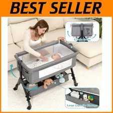 3-in-1 Baby Bassinet Bedside Sleeper - Grey