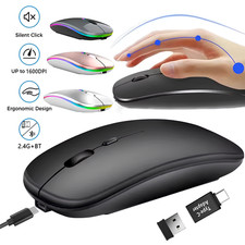 2.4GHz USB Wireless Optical Mouse Mice for Apple Mac Macbook Pro Air PC White