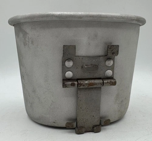 Vintage WW2 era US Army Military M1910 Canteen Cup 1945 EA Co Marked Restoration