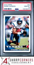 2010 TOPPS #50 ANDRE JOHNSON TEXANS HOF PSA 10