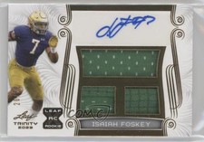 2023 Leaf Trinity Triple Memorabilia White Gold 20/50 Isaiah Foskey Auto rf2