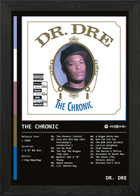 The Chronic (1992) Album von Dr. Dre gerahmtes Wandbild Poster Leinwanddruck Bild