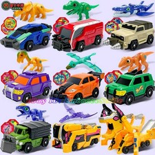 Dino Mecard Dinosaur Transform Battle Game Card Capture Car Figure Toys Set