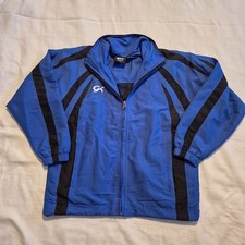 GK from Elite Sportswear Child Medium blue with black accent light jacket defect