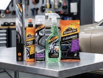 Autopflege-Set 5-teilig Armor Felgenreiniger Texttillreiniger Tücher Neu