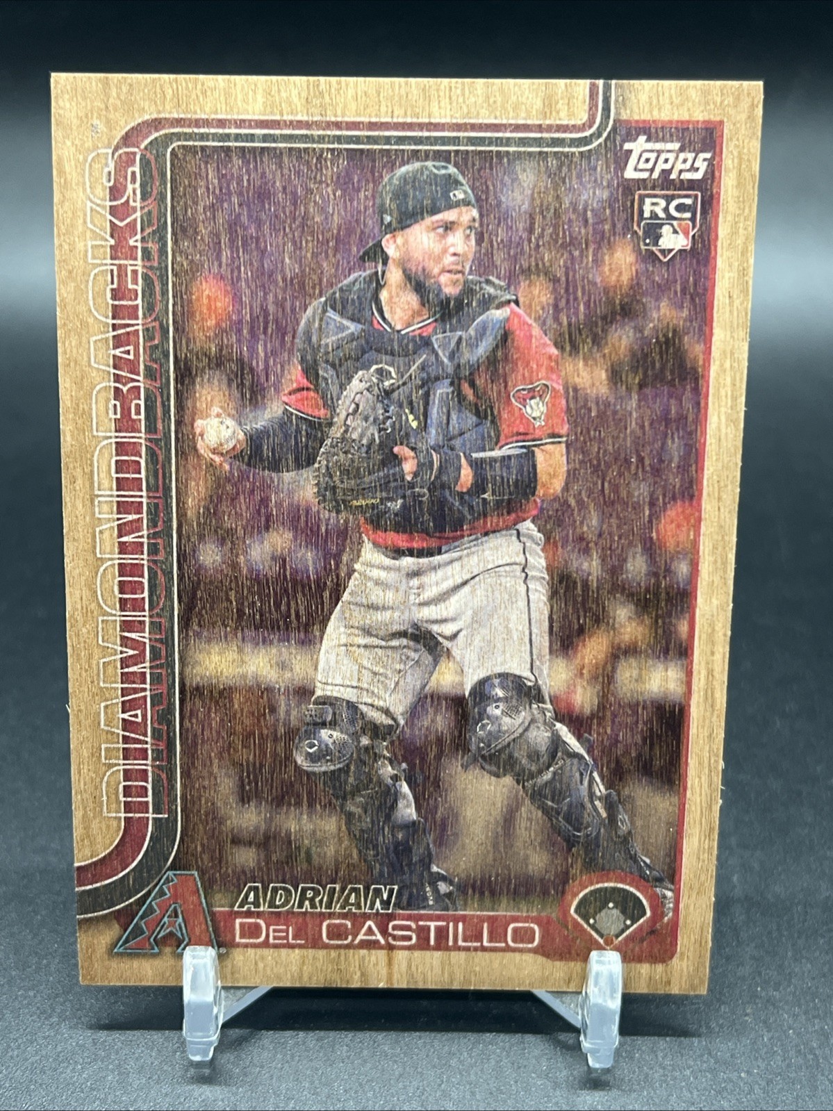 Adrian Del Castillo 2025 TOPPS SERIES 1  #/25 WOOD PARALLEL RC #226 CASE HIT