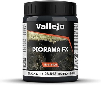 Vallejo BLACK THICK MUD 200ml - Hobby and Model Paint - #26812