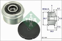 Generatorfreilauf Lichtmaschine FüR Ford Mondeo Iii B5Y Limo B4Y 1.8 2.0 00-07
