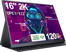 UPERFECT 16" 2K 120Hz Portable Monitor USB C Lightweight Extended Gaming Monitor