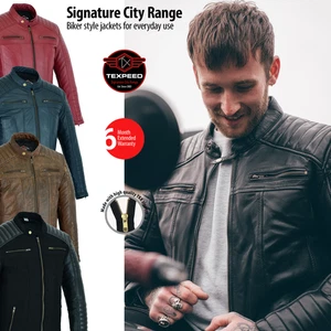 Veste de vélo casual en cuir pour hommes Manteau de moto souple Véritable style de moto