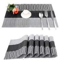Platzsets KüChe Rutschfest Abwaschbar HitzebestäNdig Tischmatten PVC 6Er Set