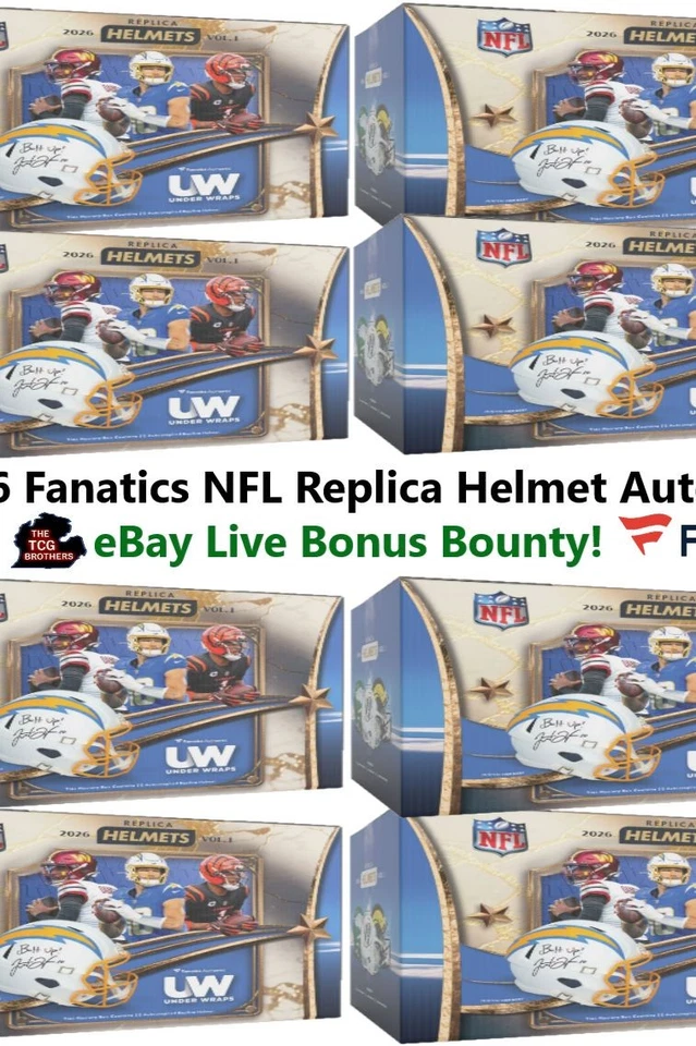 Break #428 NFL Replica Helmet Auto Case 2026 Under Wraps